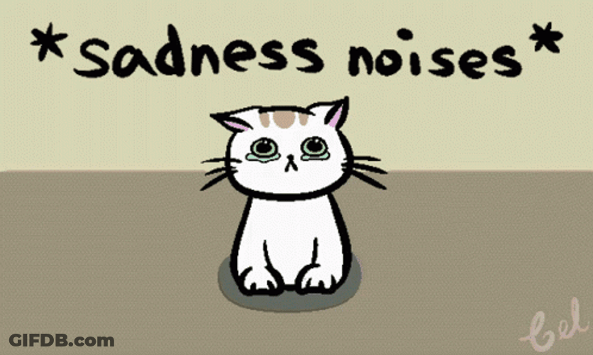 Sadness Noises Melting Cat GIF