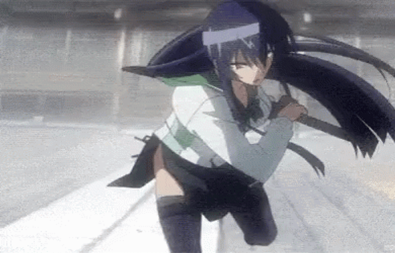 Saeko Busujima Attack Highschool Of The Dead GIF