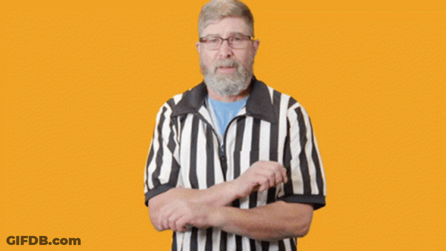 Safe Baseball Sign Swinging Cross Arms GIF