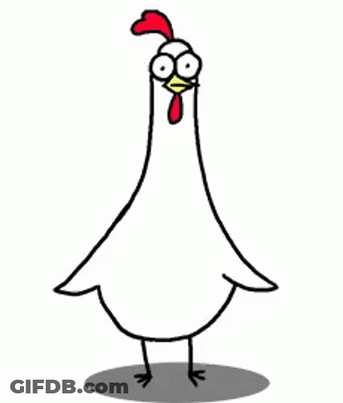 Safe Chicken Bro Line Drawing GIF