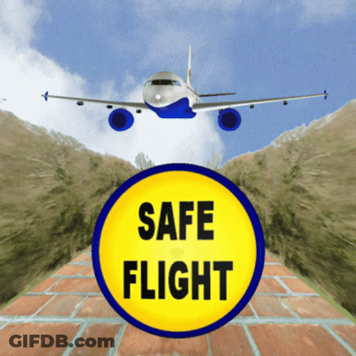 Safe Travels Be Safe Wobbly Plane GIF