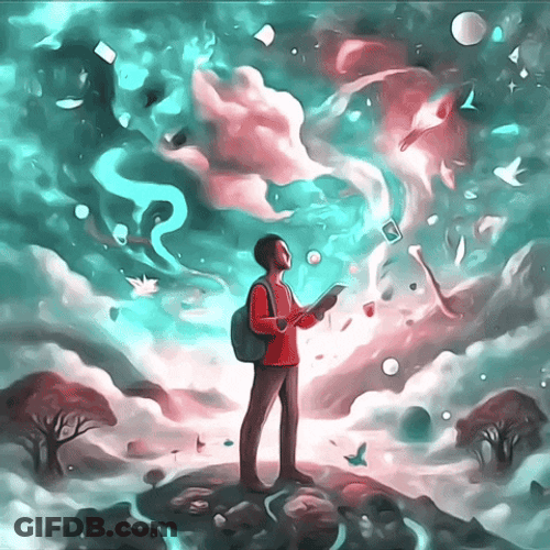 Safe Travels Colorful Universe GIF