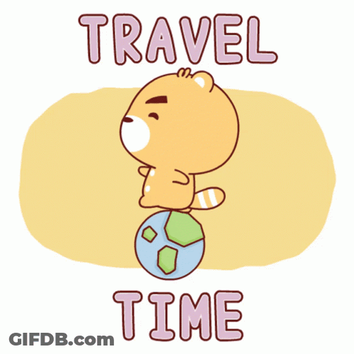 Safe Travels Exploring Cute Bear GIF