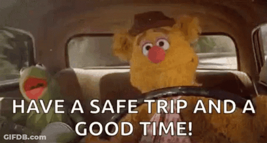 Safe Travels Gerbert And Kermit Road Trip GIF