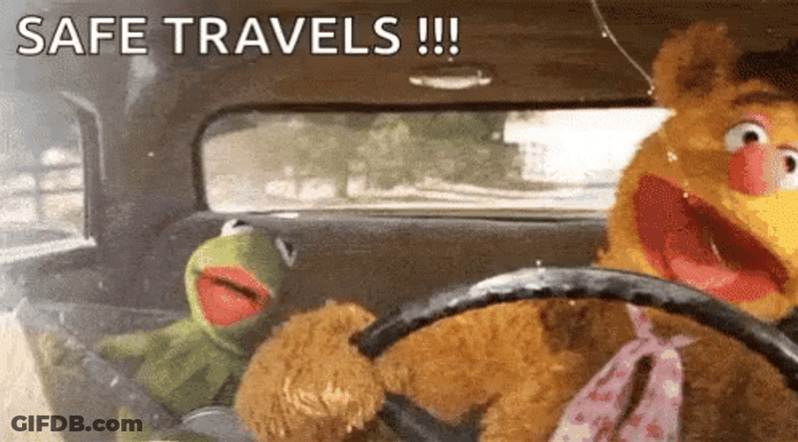 Safe Travels Muppets Kermit And Gerbert GIF