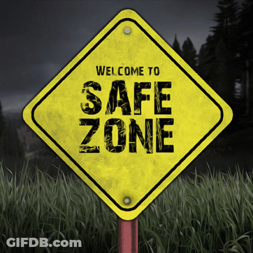 Safe Zone Sign Gunned Down GIF