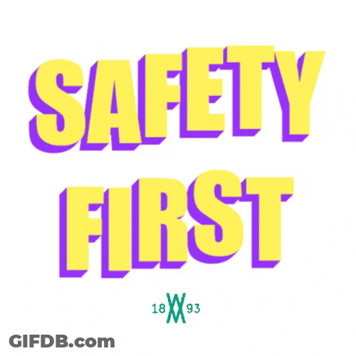 Safety First Yellow Logo GIF