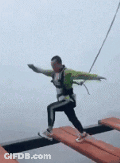 Safety Harness Cord Falls Off GIF