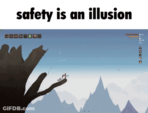Safety Is An Illusion Text GIF