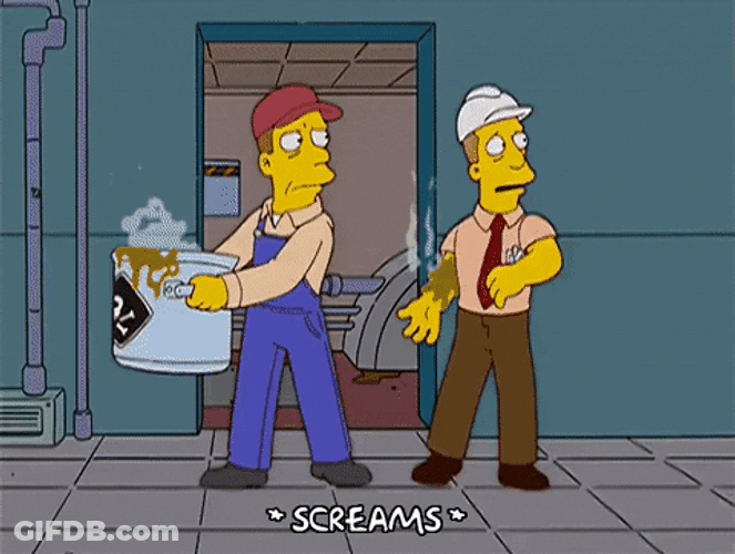 Safety Shower Screams Bart GIF
