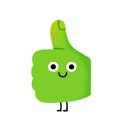 Sage Green Animated Thumbs Up GIF