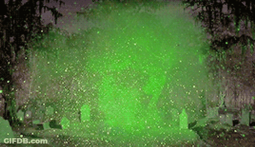 Sage Green Glitters Scattered Around GIF