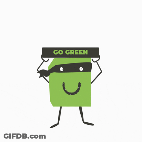 Sage Green Go Green Banner GIF