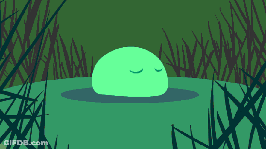Sage Green Slime Blob GIF