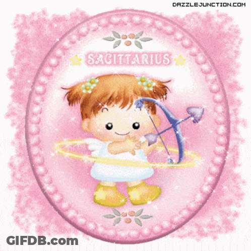 Sagittarius Girl With Bow And Arrow GIF