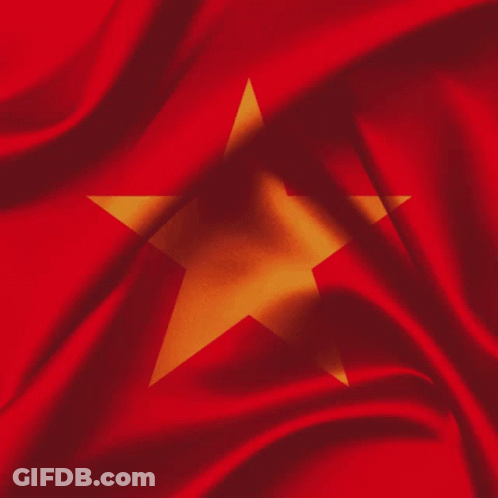 Saigon Aluminium Advertisement With Red Flag GIF