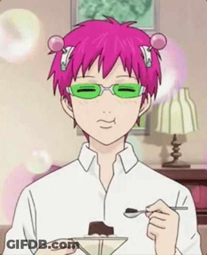 Saiki With Pink Hair And Blue Eyes Hits Griddy In Hood GIF