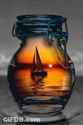 Sailboat In A Jar By Brus777 GIF