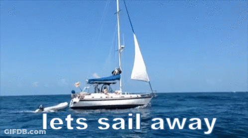 Sailboat Lets Sail Away GIF