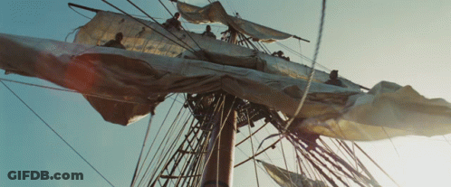 Sailboat Mast With Sun Shining Through GIF