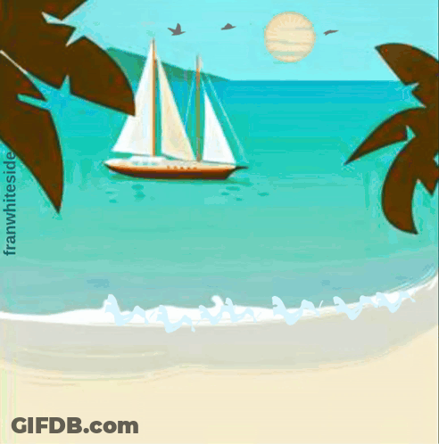 Sailboat On Beach Franwhiteside GIF