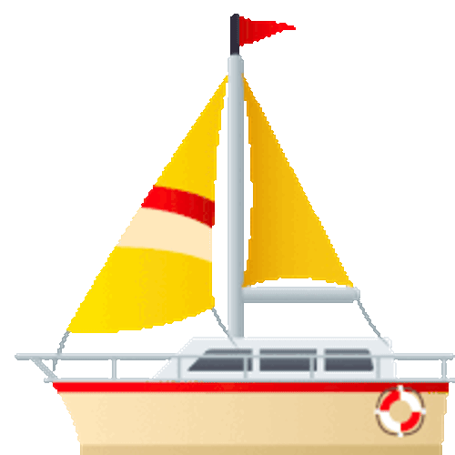 Sailboat Travel Sticker GIF