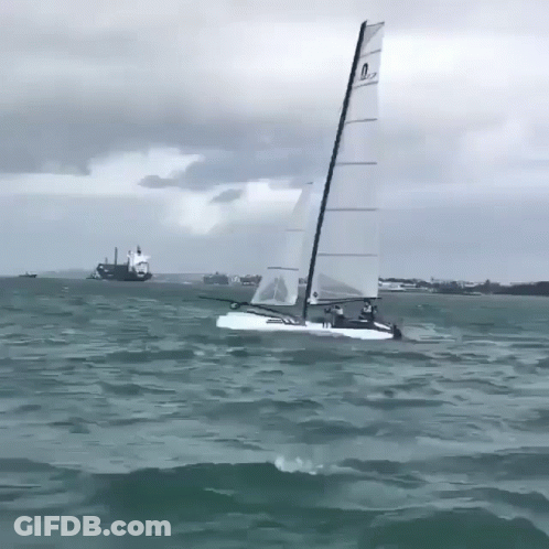 Sailboat With Number 0 GIF