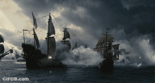 Sailboats Floating In Ocean GIF