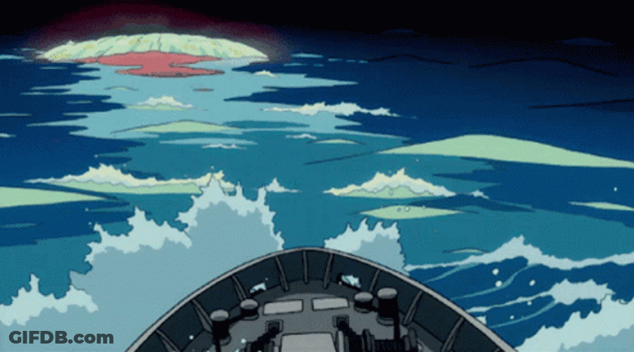 Sailing Blue Sea On Studio Ghibli Anime GIF