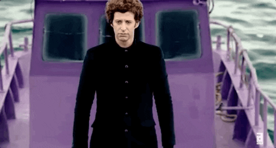 Sailing Purple Ship GIF