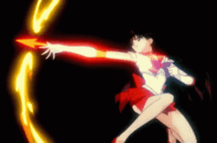 Sailor Mars Fire Arrow GIF