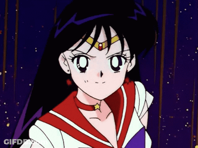Sailor Mars Rei Hino Anime GIF