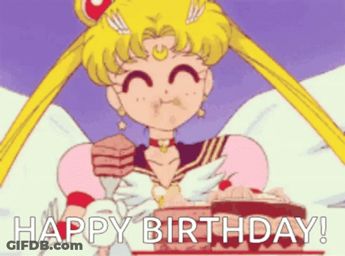 Sailor Moon Anime Happy Birthday GIF
