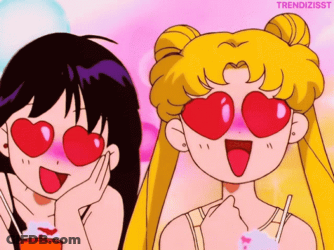 Sailor Moon Heart Eyes GIF