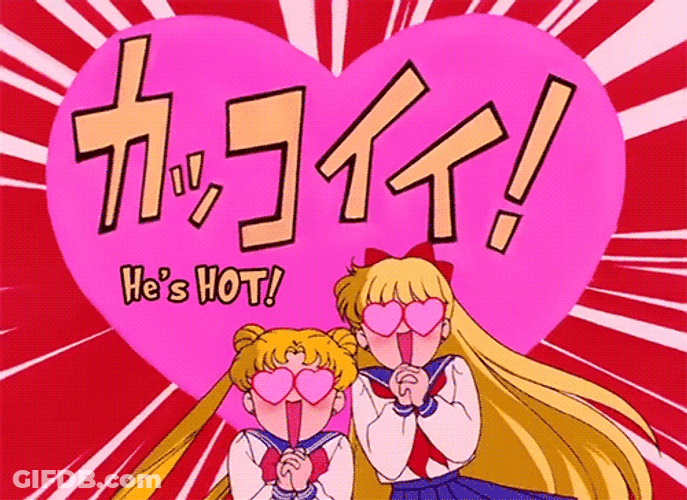 Sailor Moon Love Heart Eyes GIF
