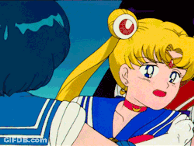 Sailor Moon Mercury Anime Slap GIF