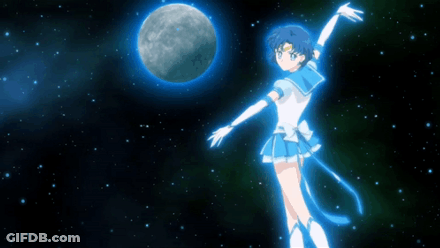 Sailor Moon Mercury Outer Space GIF