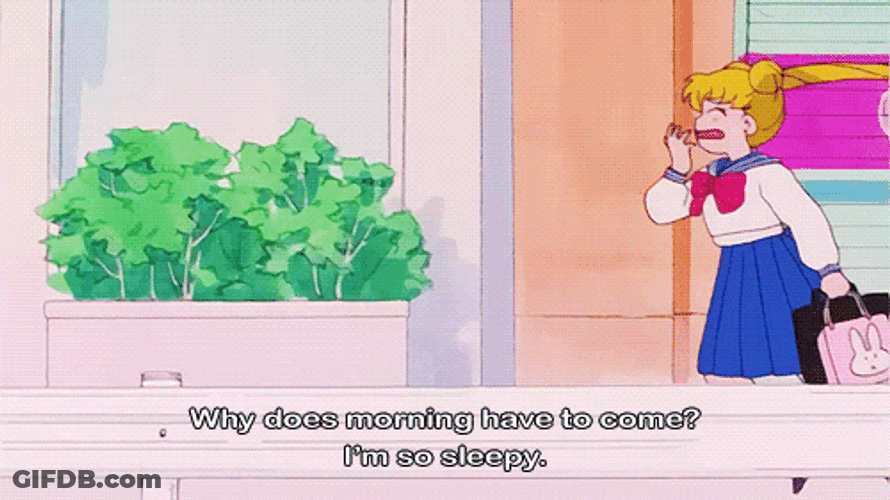 Sailor Moon Running Late GIF