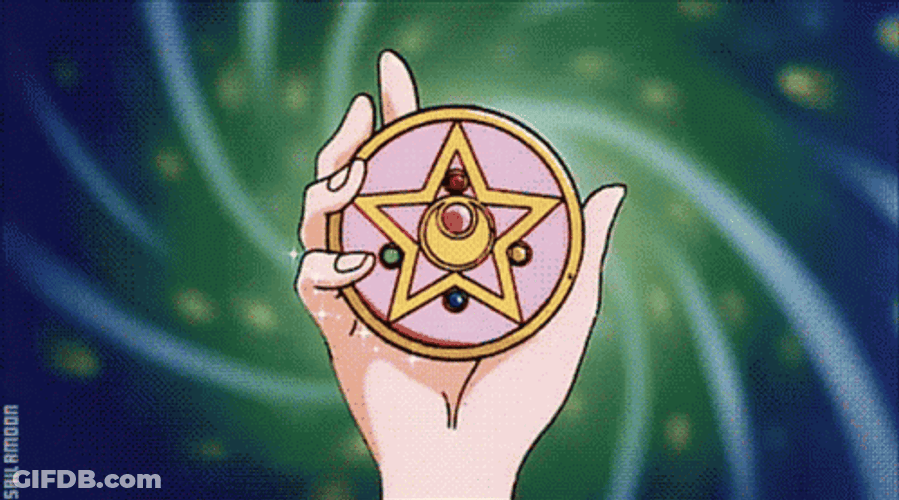 Sailor Moon Transformation Crystal Star Loop GIF
