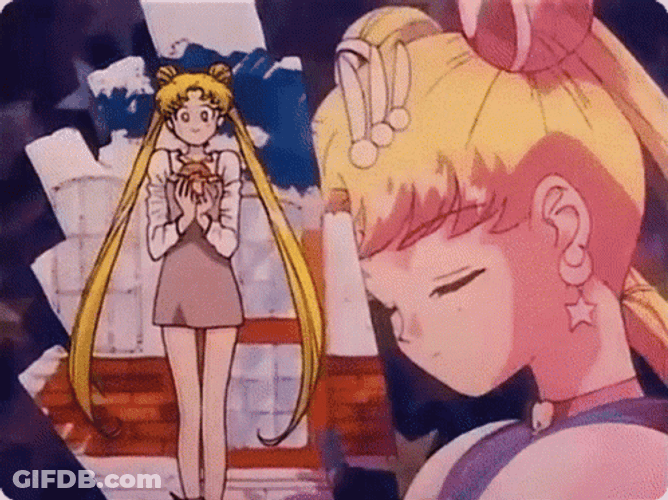 Sailor Moon Transformation Giggly Usagi GIF