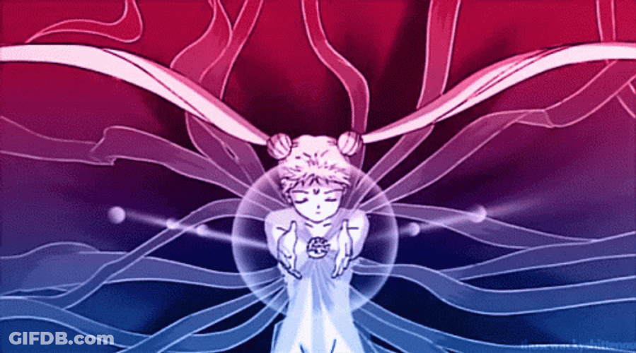 Sailor Moon Transformation Queen Serenity GIF