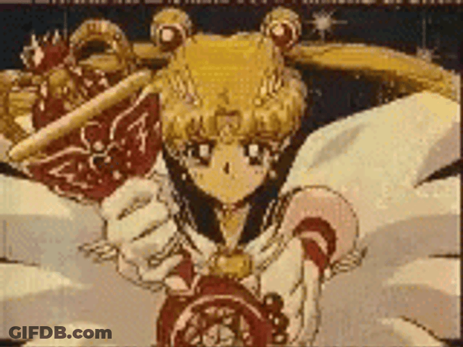 Sailor Moon Transformation Usagi Intense Eyes GIF
