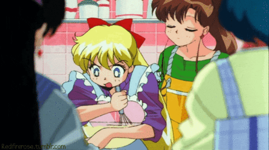 Sailor Moon Trying To Cook GIF
