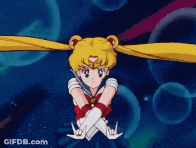 Sailor Moon Usagi Transformation Battle Stance GIF