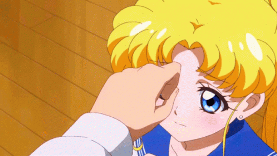 Sailor Moon Usagi Tsukino Forehead Poke GIF