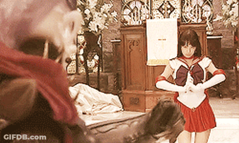 Sailor Moon Wink Cosplay GIF