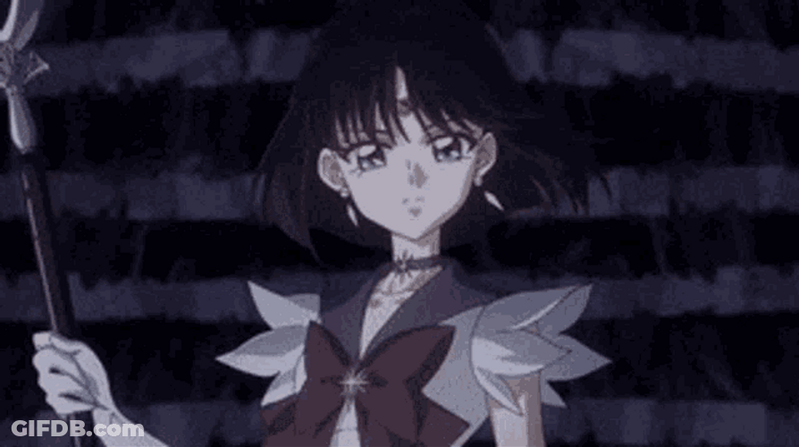 Sailor Saturn Hotaru Tomoe Serious Look GIF