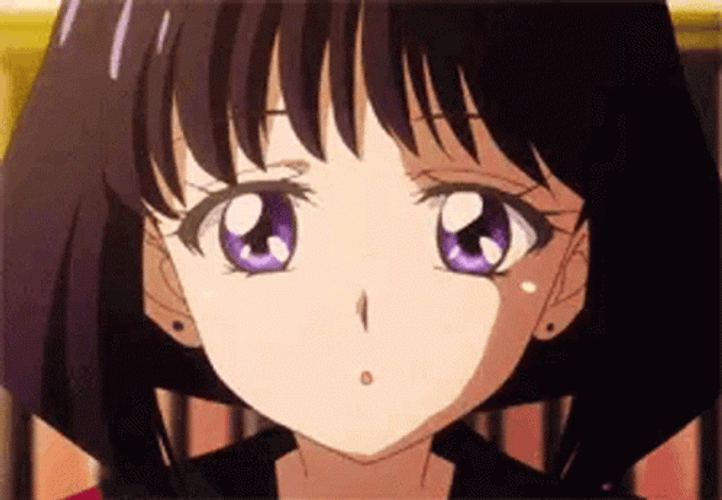 Sailor Saturn Hotaru Tomoe Shocked Surprise Smile GIF