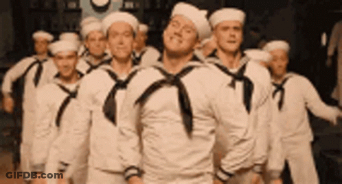 Sailors Dancing In Line GIF