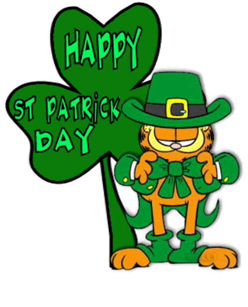 Saint Patricks Day Garfield Leprechaun GIF